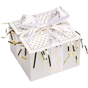 Anniversary Cookie Gift Box with Ribbon