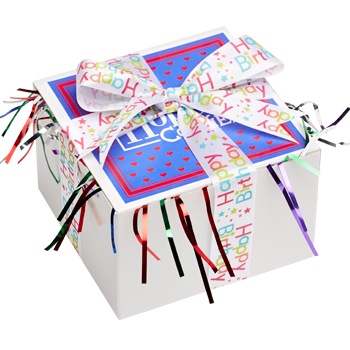 Gluten Free Happy Birthday Ribbon Box