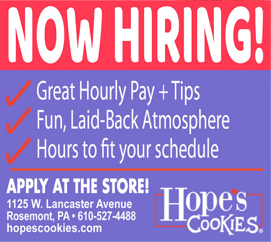 Hope's Cookies is hiring!